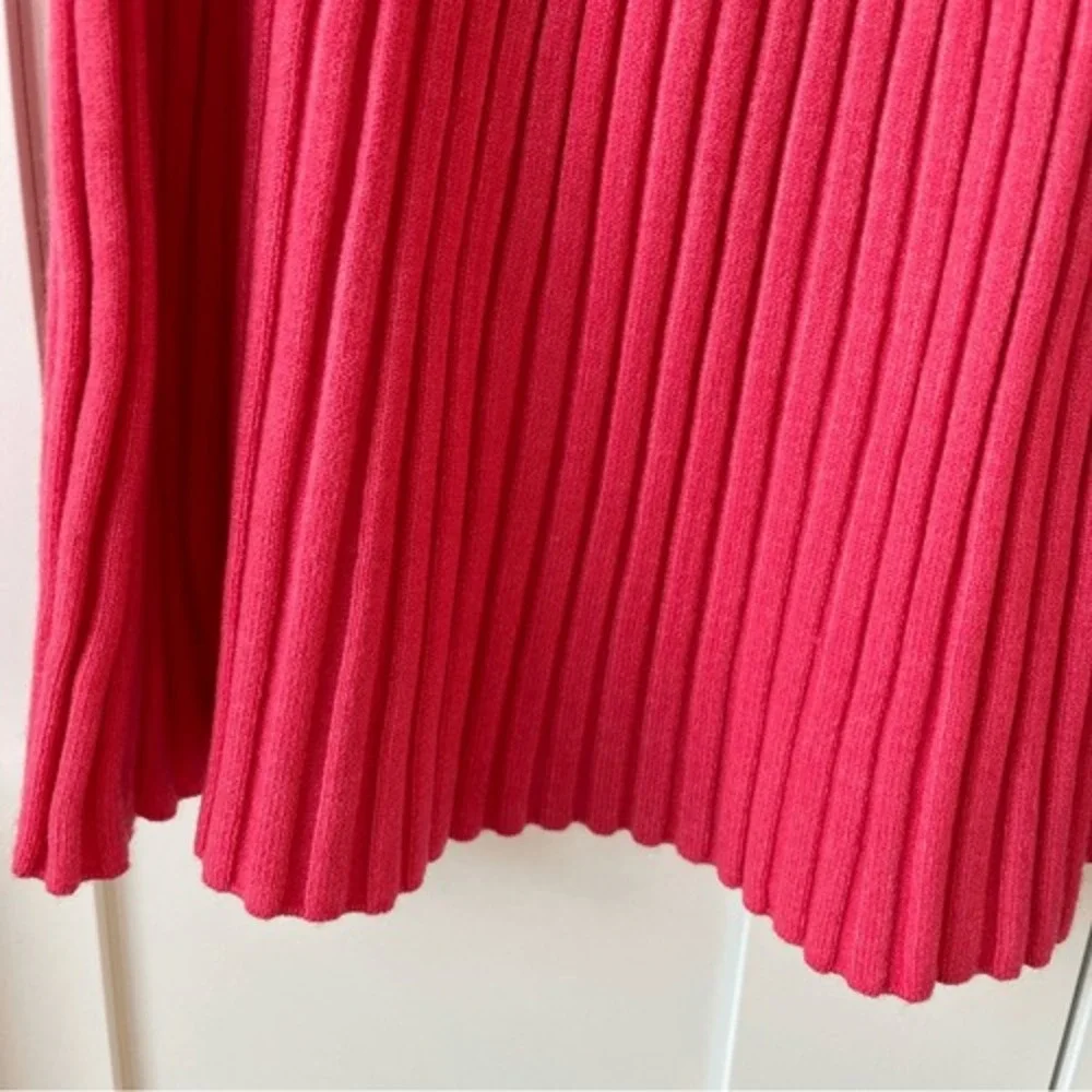 Aerie Pink Punch Take Charge Pull On Ribbed Unlined Wool Sweater Skirt Small NWT